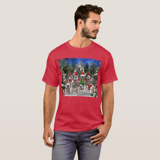 Burns Bunch Christmas English Bulldog Tree T-Shirt