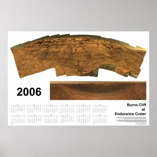 Burns Cliff am Endurance Crater Poster (Vorne)