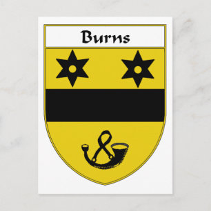 Burns Coat of Arms/Familienwappen Postkarte