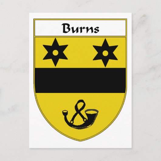 Burns Coat of Arms/Familienwappen Postkarte (Vorderseite)