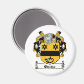 Burns Familienwappen Magnet (Vorderseite/Rückseite)