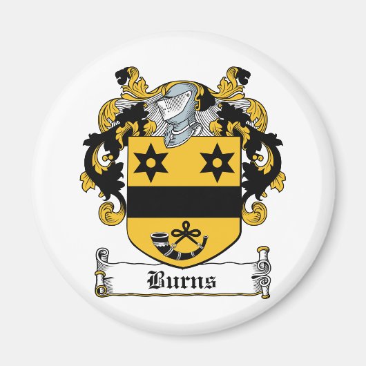 Burns Familienwappen Magnet (Vorne)