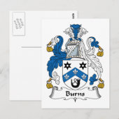 Burns Familienwappen Postkarte (Vorne/Hinten)