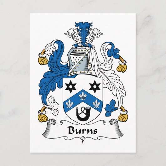 Burns Familienwappen Postkarte (Vorderseite)