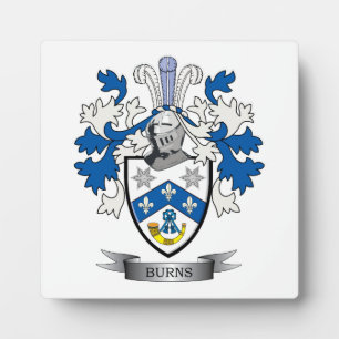 Burns Family Crest Coat of Arms Fotoplatte