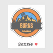 Burns, Kansas Aufkleber (Blatt)