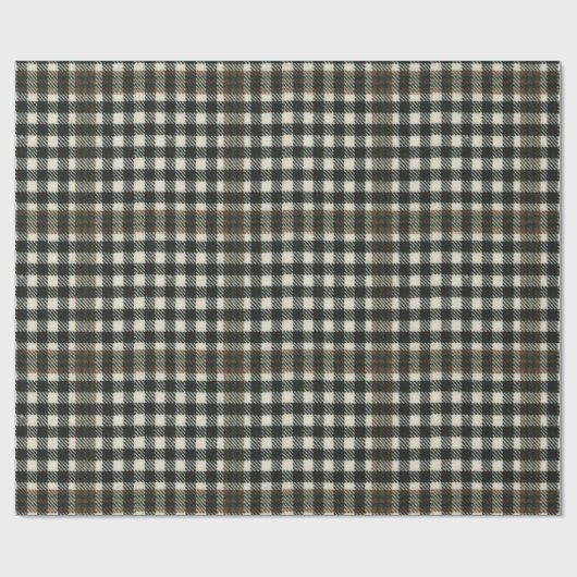 Burns Karo Modern Scottish Tartan Geschenkpapier (Flach)