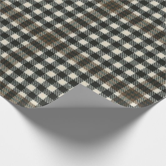 Burns Karo Modern Scottish Tartan Geschenkpapier (Ecke)