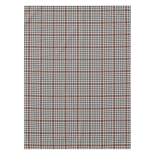 Burns Karo Scottish Brown Black Kariert Pattern  Tischdecke (Vorderseite)