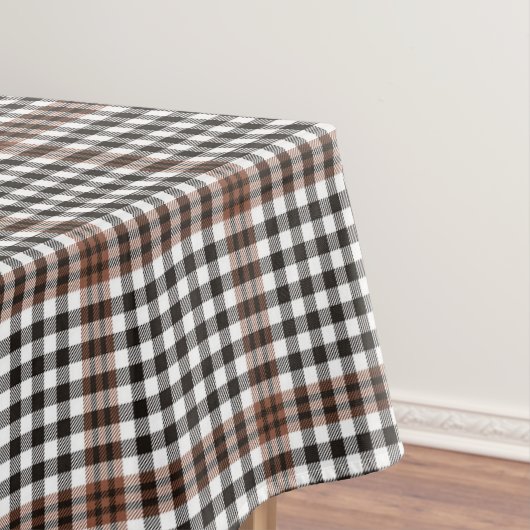 Burns Karo Scottish Brown Black Kariert Pattern Tischdecke (Beispiel)