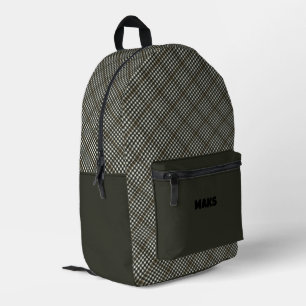 Burns Karo Scottish Clan Tartan Bedruckter Rucksack