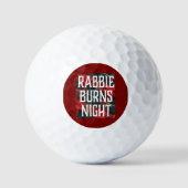 Burns Night Celebration Flyer auf mehrfarbig Golfball (Vorderseite)