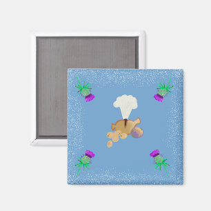 Burns Night Himmel bearbeitet Magnet