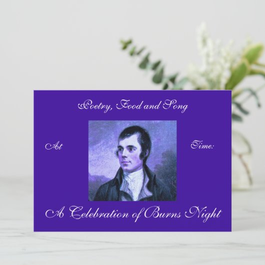 Burns Night Invasion Einladung (Stehend Vorderseite)