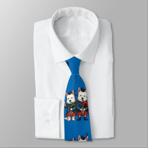 Burns Night West Highland Terrier Dudelsackpfeifer Krawatte