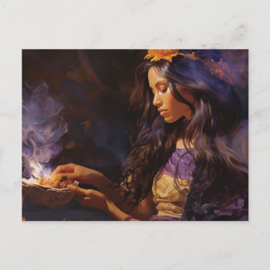 Burns Sage und Meditate Postkarte (Vorderseite)