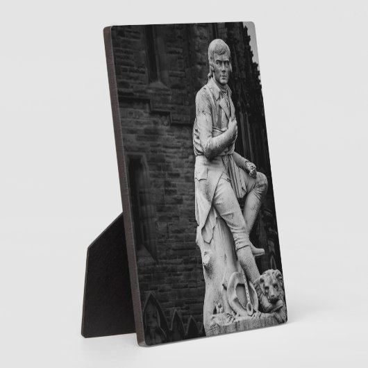 Burns Statue plaque Fotoplatte (Seite)