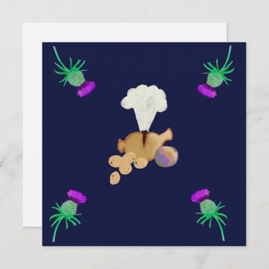 Burns supper dankeskarte (Vorne/Hinten)