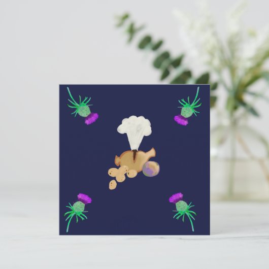 Burns supper dankeskarte (Stehend Vorderseite)