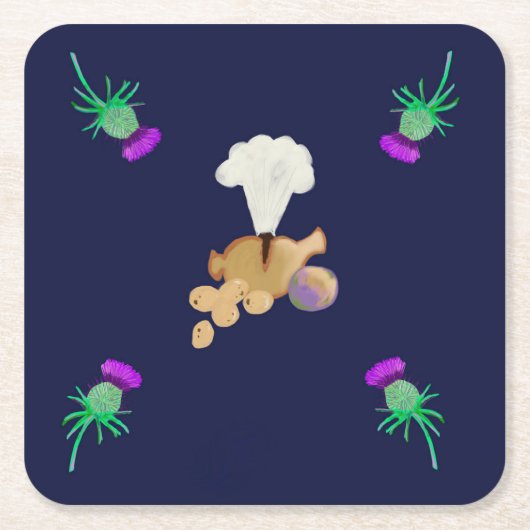 Burns supper rechteckiger pappuntersetzer (Vorderseite)