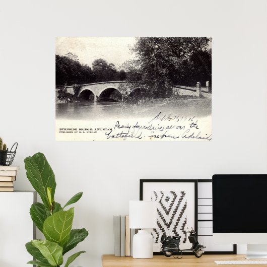 Burnside Bridge, Antietam MD Zivil War 1906 Poster (Heimbüro)