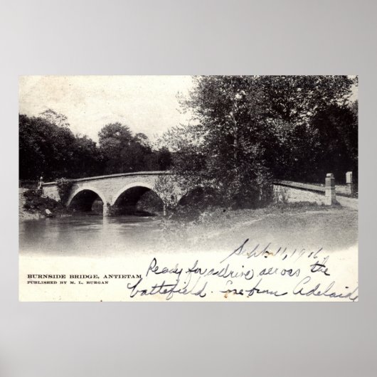 Burnside Bridge, Antietam MD Zivil War 1906 Poster (Vorne)