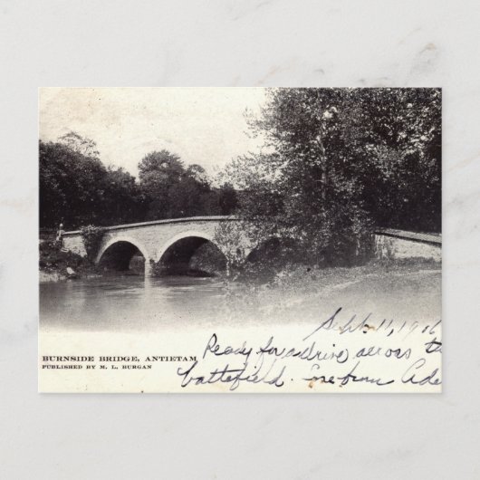Burnside Bridge, Antietam MD Zivil War 1906 Postkarte (Vorderseite)