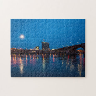 Burnside Bridge bei Nacht, Portland Puzzle