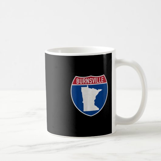 Burnsville Minnesota Map Highway Interstate Sign S Kaffeetasse (Rechts)