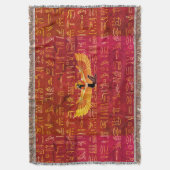 Burnt Amber Ägyptische Prinzessin Hieroglyphen Decke (Vorderseite Vertikal)