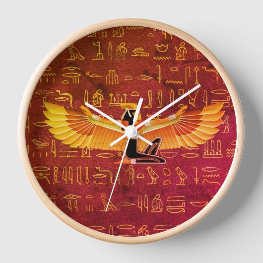 Burnt Amber Ägyptische Prinzessin Hieroglyphen Uhr (Vorderseite)