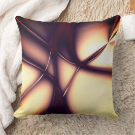 Burnt beige Creme in leuchtender Linie sieht aus w Kissen