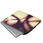 Burnt beige Creme in leuchtender Linie sieht aus w Laptopschutzhülle (Vorne Knopf)