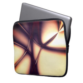 Burnt beige Creme in leuchtender Linie sieht aus w Laptopschutzhülle