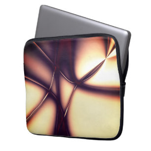 Burnt beige Creme in leuchtender Linie sieht aus w Laptopschutzhülle