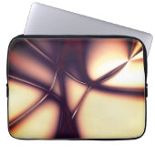 Burnt beige Creme in leuchtender Linie sieht aus w Laptopschutzhülle (Vorderseite)