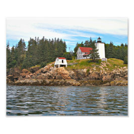 Burnt Coat Harbour Lighthouse Maine Foto Print