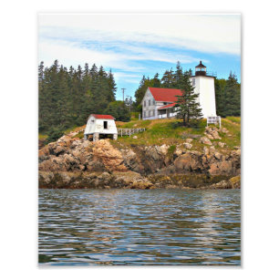 Burnt Coat Harbour Lighthouse Maine Foto Print