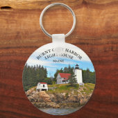 Burnt Coat Harbour Lighthouse Maine Schlüsselanhän Schlüsselanhänger (Vorderseite)