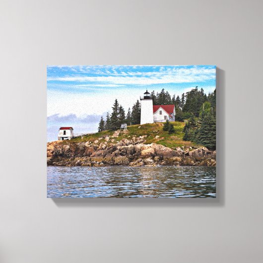 Burnt Coat Harbour Lighthouse Maine Wrapped Canvas Leinwanddruck (Vorderseite)