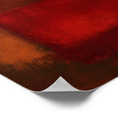 Burnt Ember Color Field Abstract Modern Art Poster (Ecke)