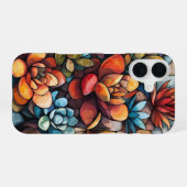 Burnt Floral Dance iPhone 16 Hülle (Rückseite (Horizontal))
