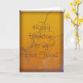 Burnt Gold Birthday Karte (Gelbe Blume)