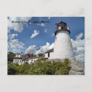Burnt Island Light, Maine Postkarte