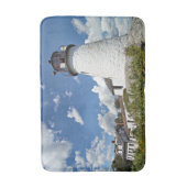 Burnt Island Lighthouse, Boothbay Hafen Maine Badematte (Vorderseite Vertikal)