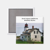 Burnt Island Lighthouse-Magnet Magnet (Vorderseite/Rückseite)
