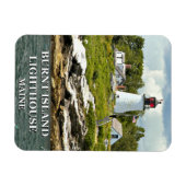 Burnt Island Lighthouse, Maine Foto Magnet (Horizontal)