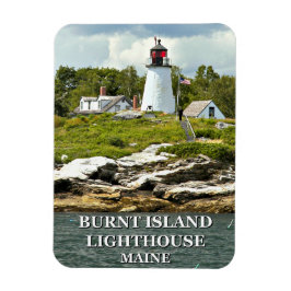 Burnt Island Lighthouse, Maine Foto Magnet