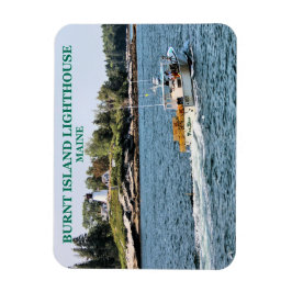 Burnt Island Lighthouse, Maine Foto Magnet