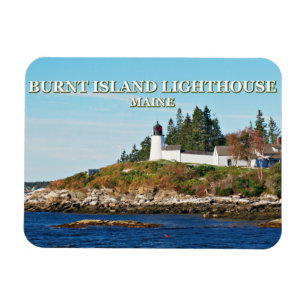 Burnt Island Lighthouse, Maine Foto Magnet